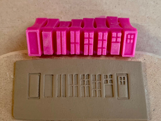 Doors stamp set for clay (15pcs)