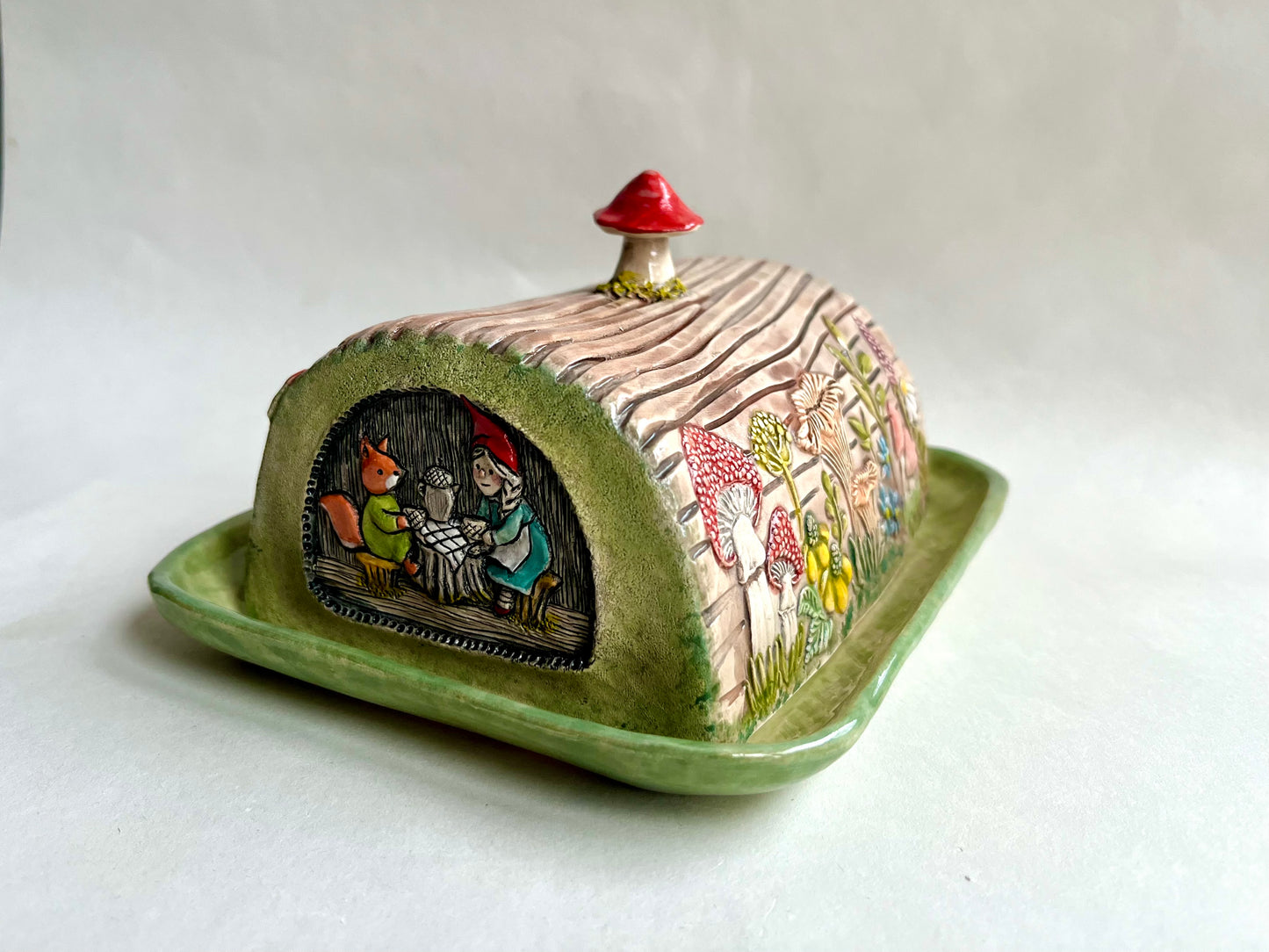 The Tree Log Home Butter Dish
