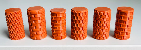 Texture rollers (set of 6) - size #2 (medium)