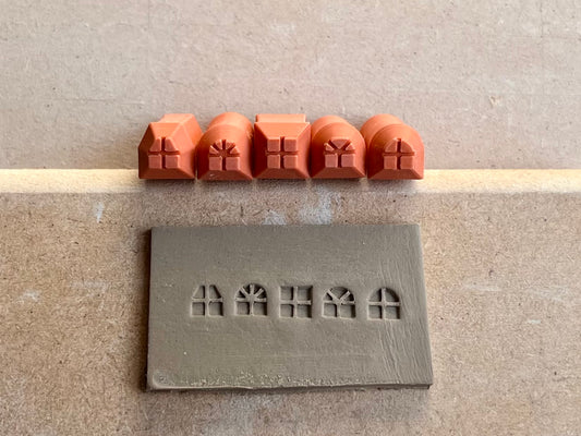 Windows stamp set for clay (15pcs)