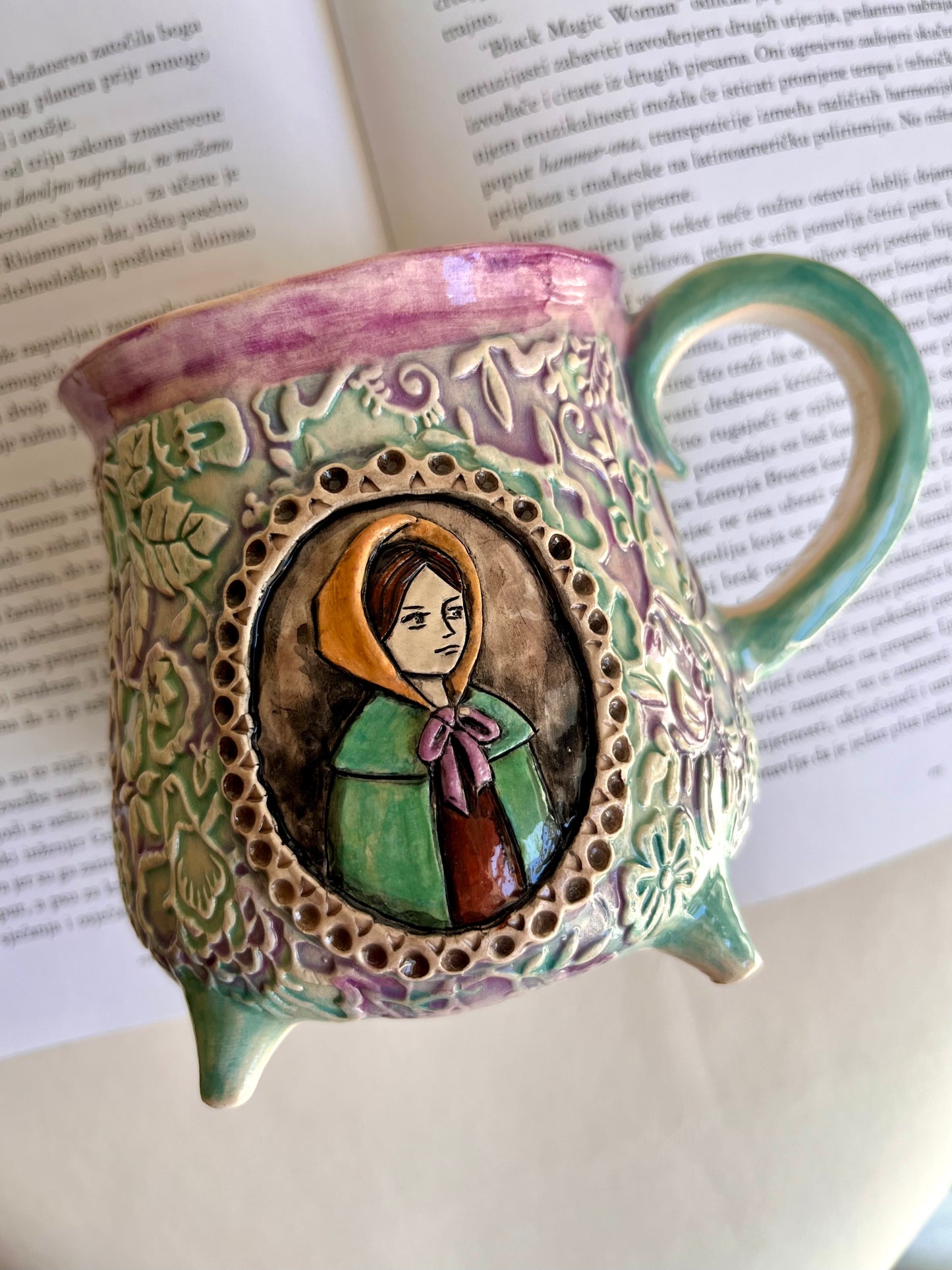Jane Eyre Mug - Hand-Painted Portrait - The Literary Muse Collection 470 ml / 16 oz