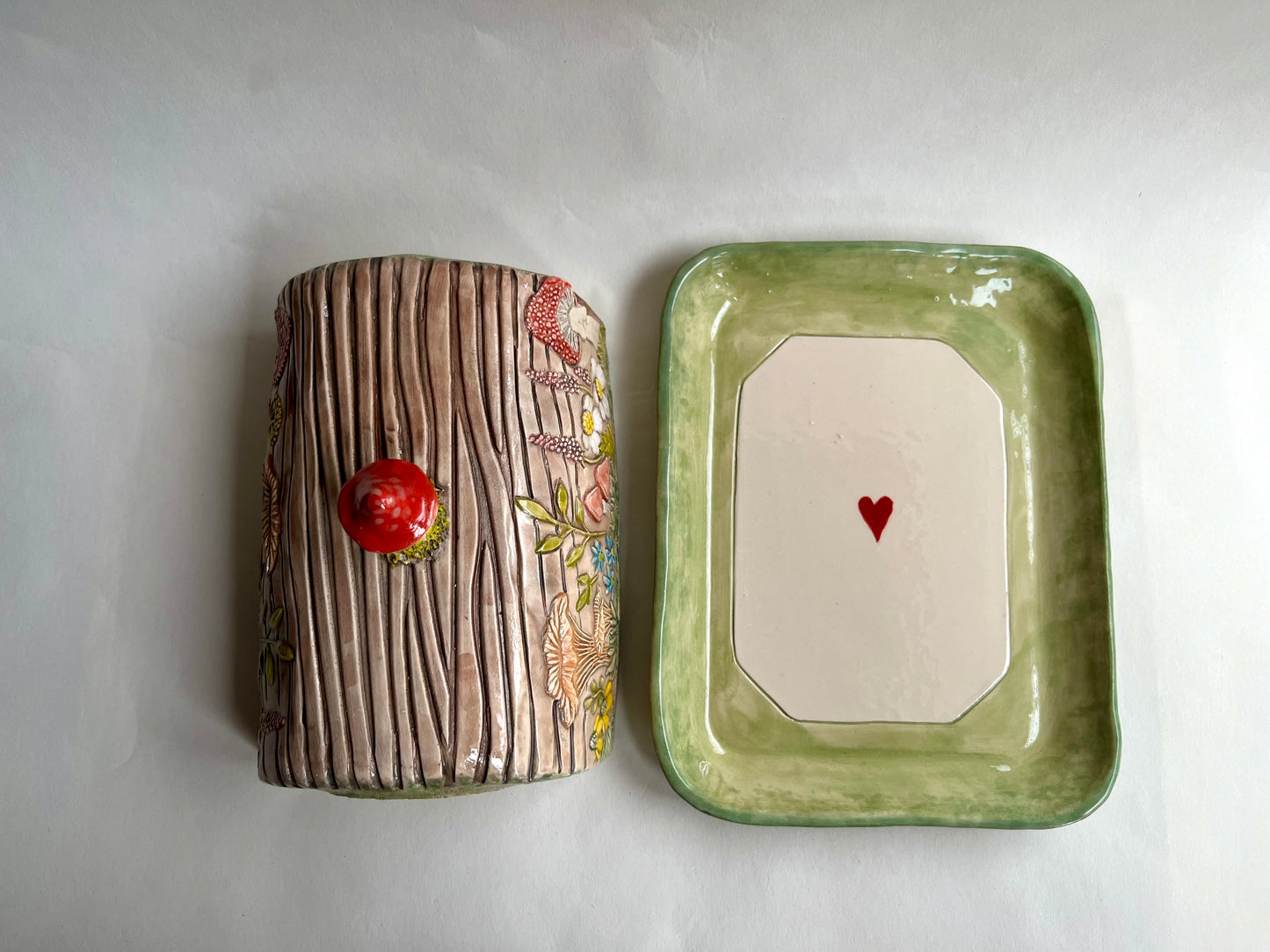 The Tree Log Home Butter Dish