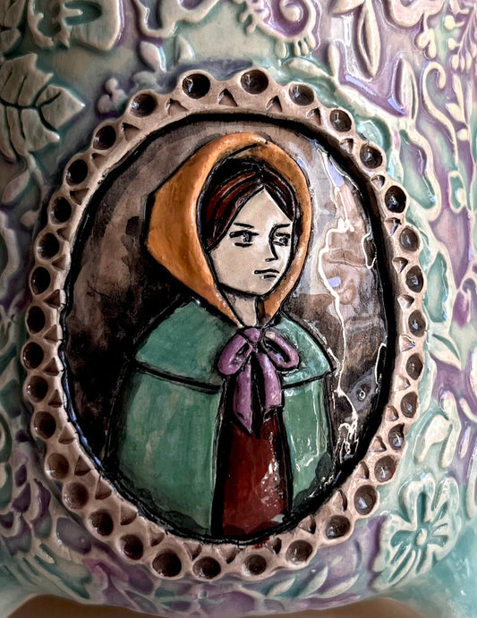 Jane Eyre Mug - Hand-Painted Portrait - The Literary Muse Collection 470 ml / 16 oz