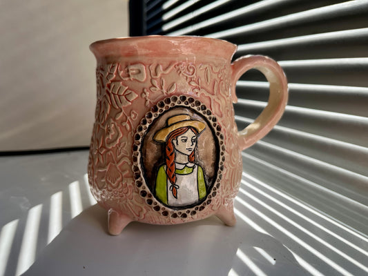 Anne Shirley "Kindred Spirit" Mug - Hand-Painted Portrait - The Literary Muse Collection mug 470 ml / 16 oz