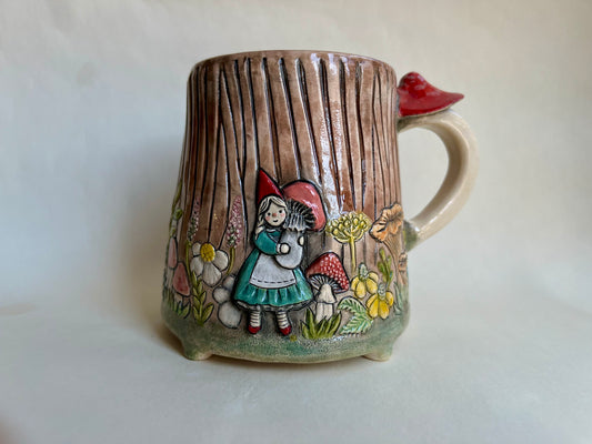 Rosa and Woodland Tree Bark Mug 470 ml / 16 oz