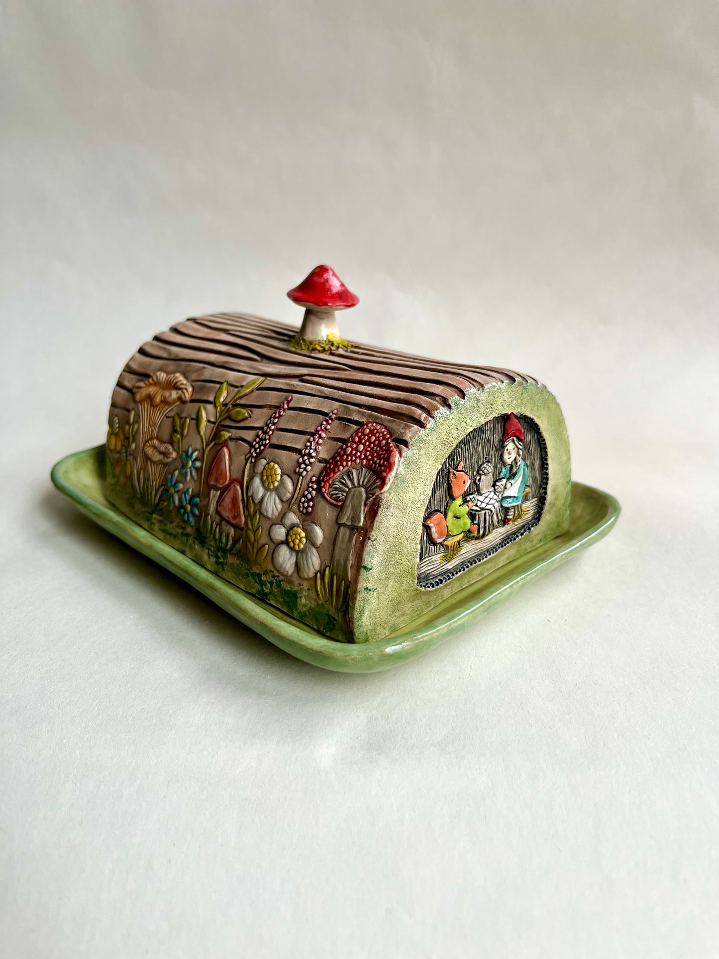 The Tree Log Home Butter Dish