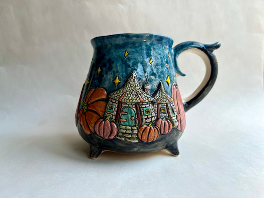 The Woodland Hut & Pumpkin Patch Mug 500ml / 17 oz