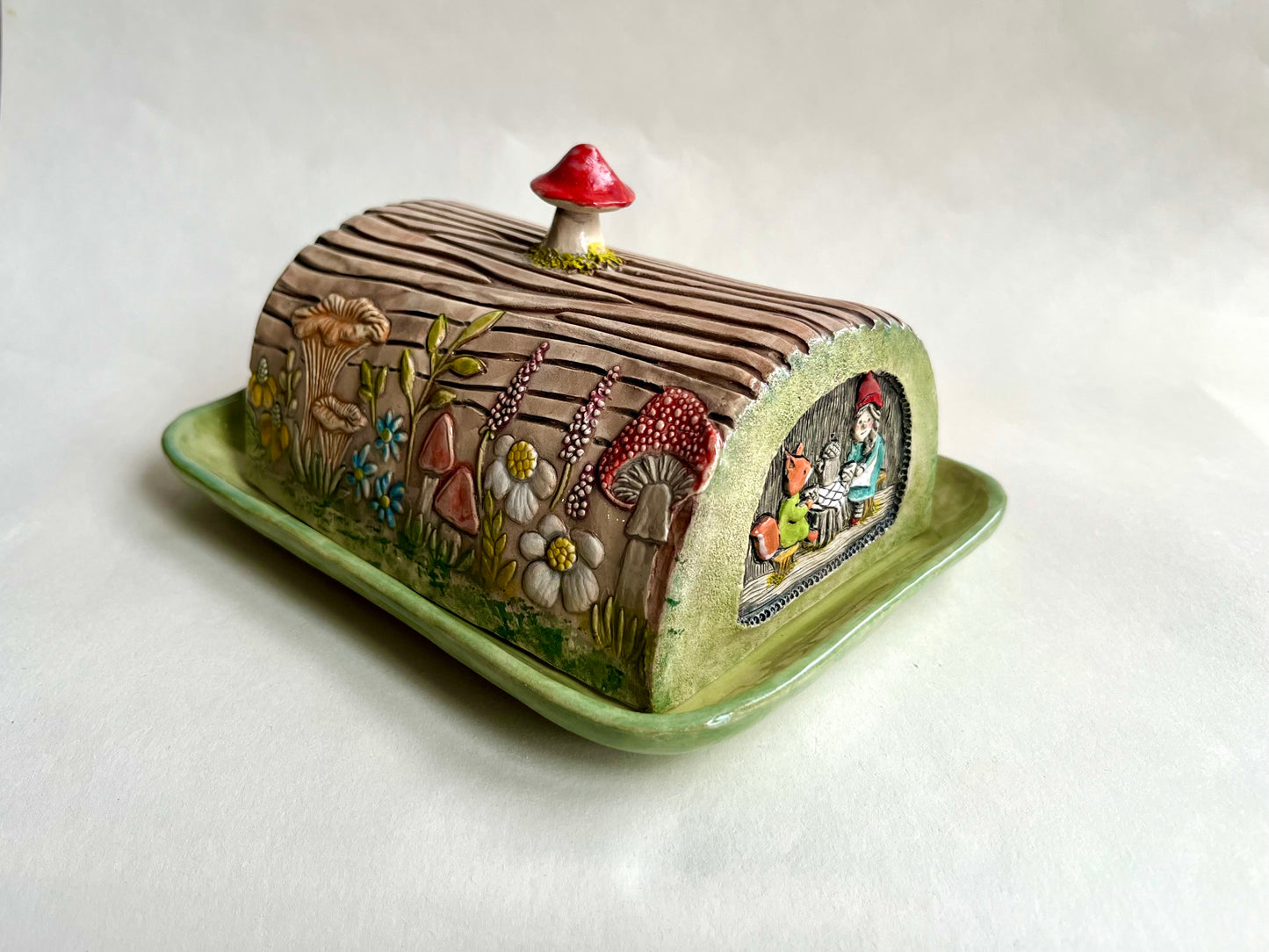 The Tree Log Home Butter Dish