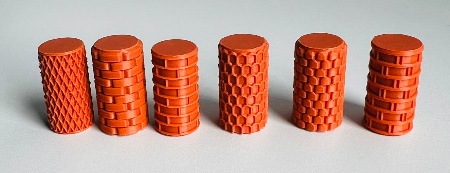 Texture rollers (set of 6) - size #1 (small)
