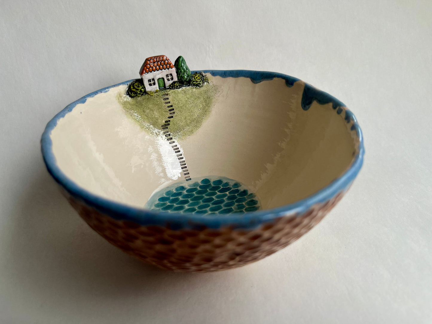 Mediterranean Style White House Soup/salad Bowl