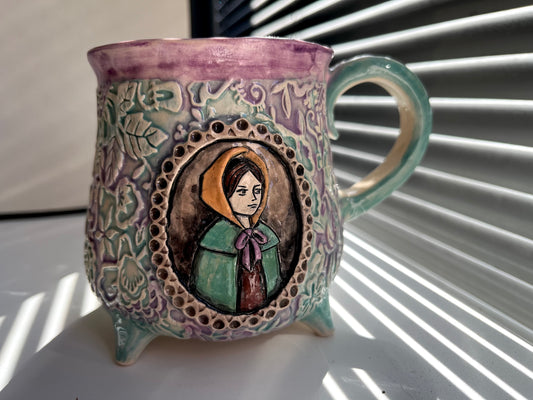 Jane Eyre Mug - Hand-Painted Portrait - The Literary Muse Collection 470 ml / 16 oz