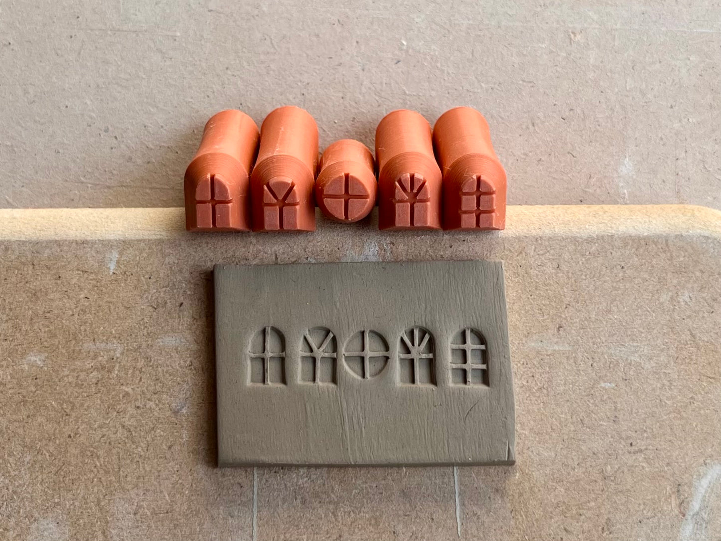 Windows stamp set for clay (15pcs)