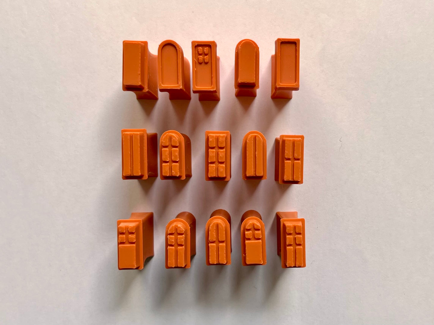 Doors stamp set for clay (15pcs)