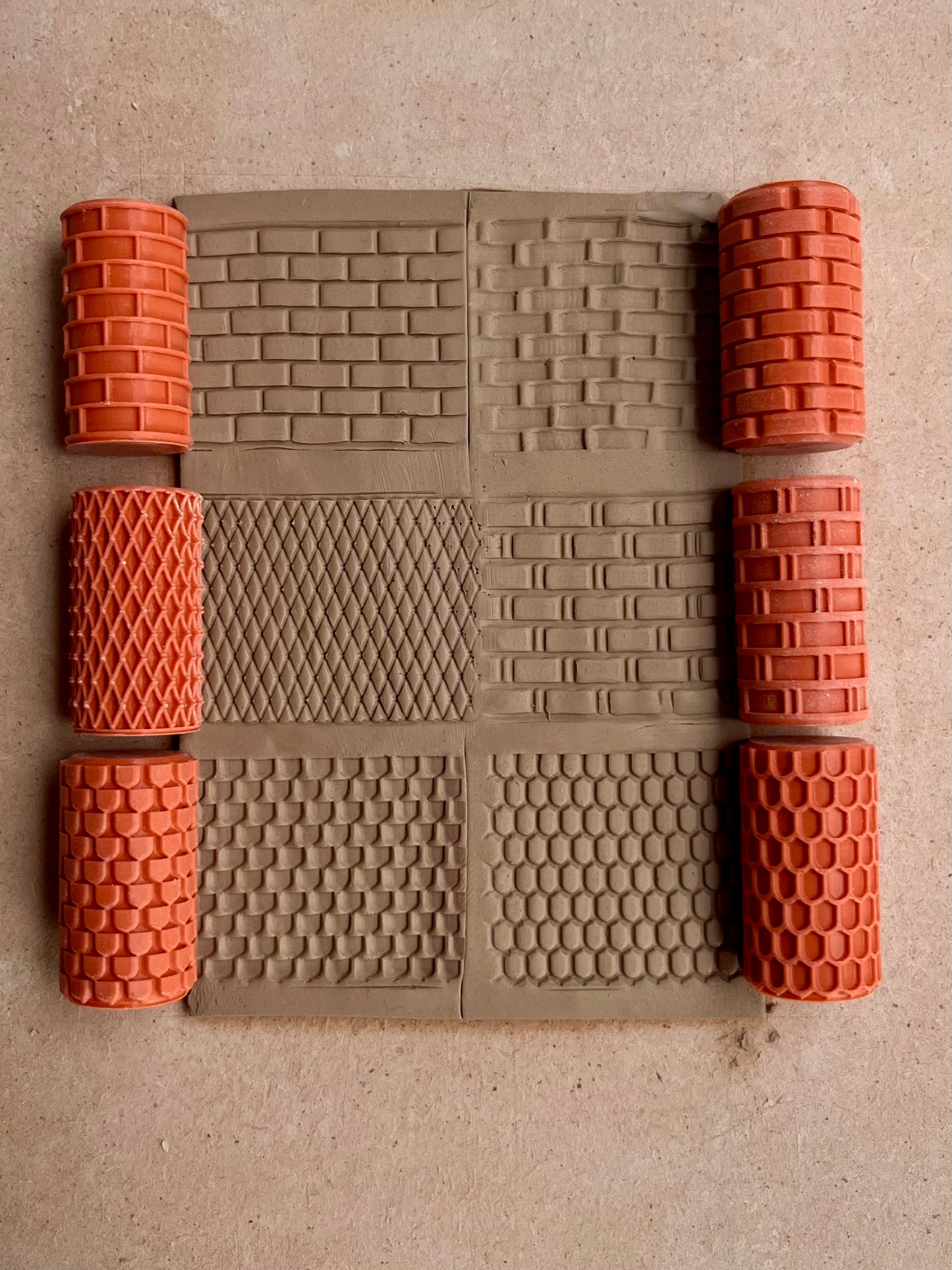 Texture rollers (set of 6) - size #2 (medium)