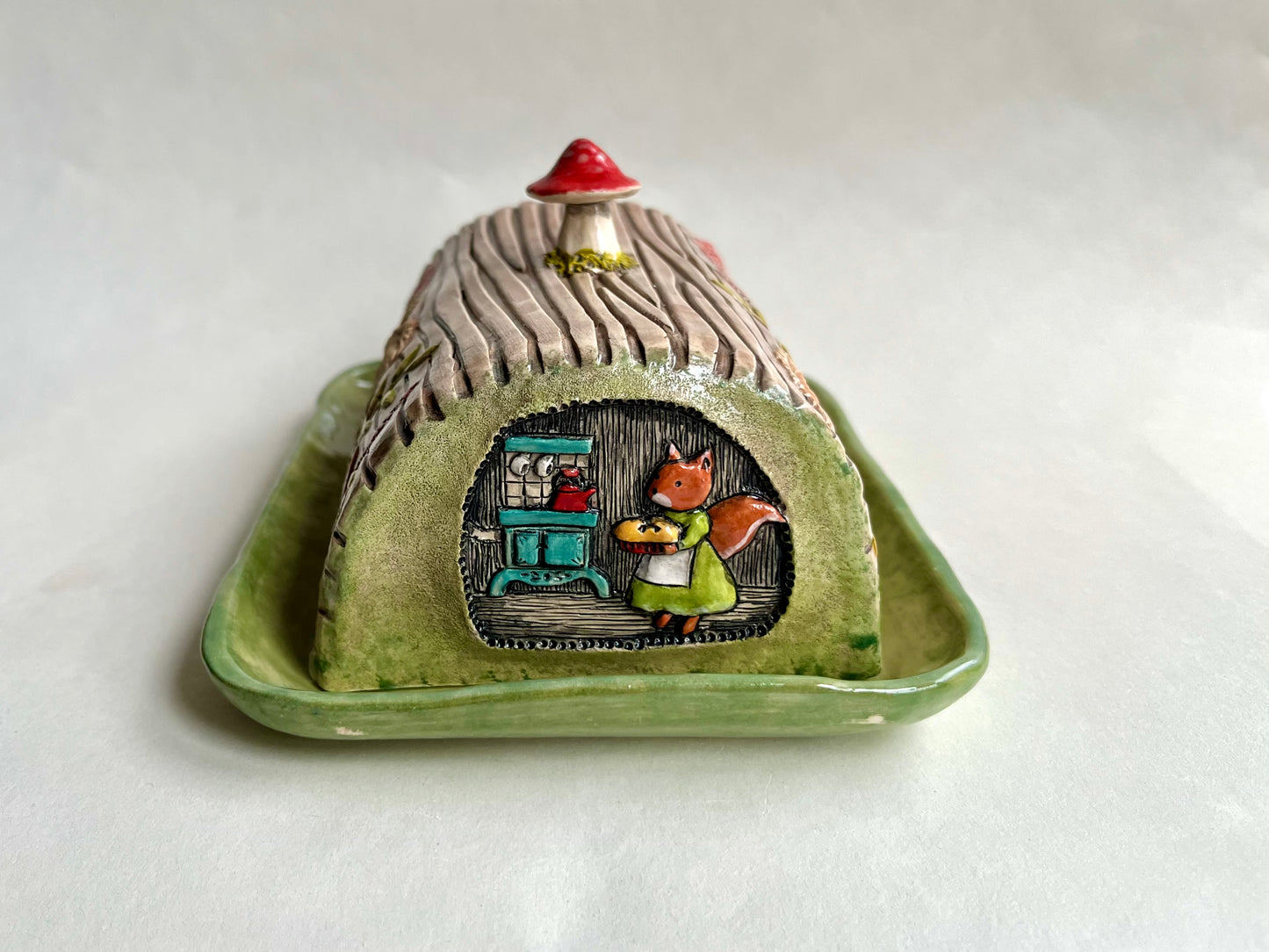 The Tree Log Home Butter Dish