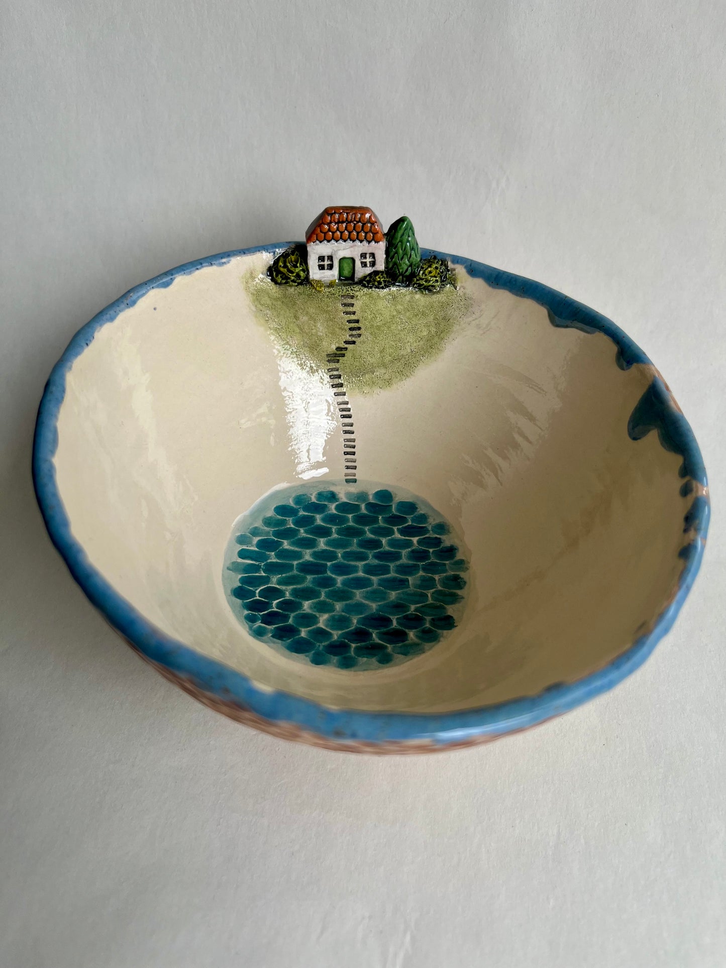 Mediterranean Style White House Soup/salad Bowl