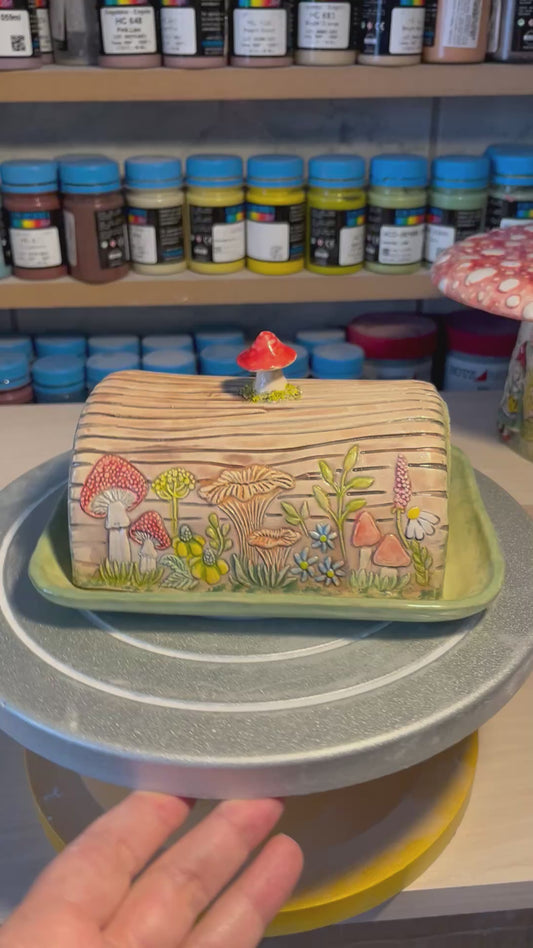 The Tree Log Home Butter Dish
