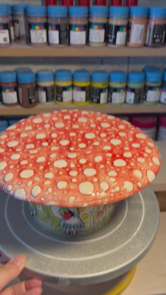Rosa mushroom cake stand - 22cm / 8.6"
