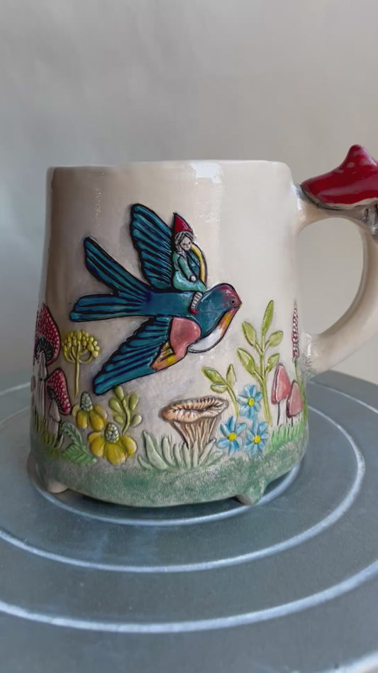 Rosa and Swallow Flight Mug 470 ml / 16 oz