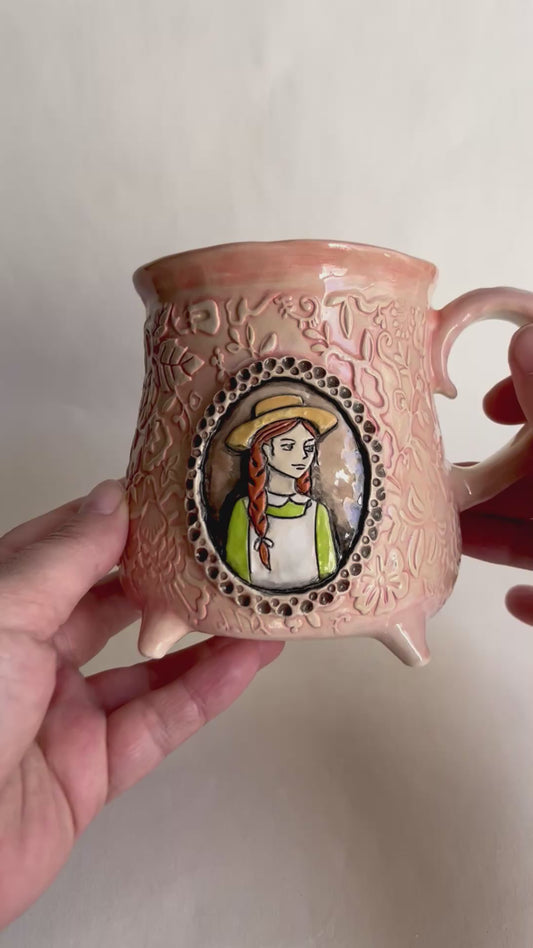 Anne Shirley "Kindred Spirit" Mug - Hand-Painted Portrait - The Literary Muse Collection mug 470 ml / 16 oz